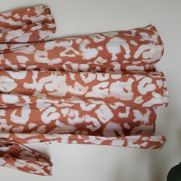 Elizabeth and James cheetah print tie dye dress flowy, on off shoulder, women XS - Picture 3 of 10